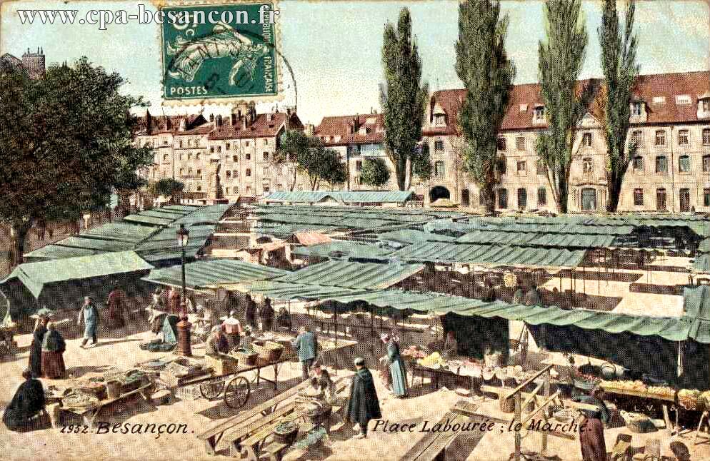 2952. Besançon. Place Labourée ; le Marché.